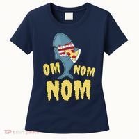 Shark Eating Pizza Om Nom Nom Women's T-Shirt thumb 0