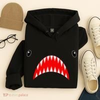 Shark Face Teeth Big Week Costume Hoodie thumb 4