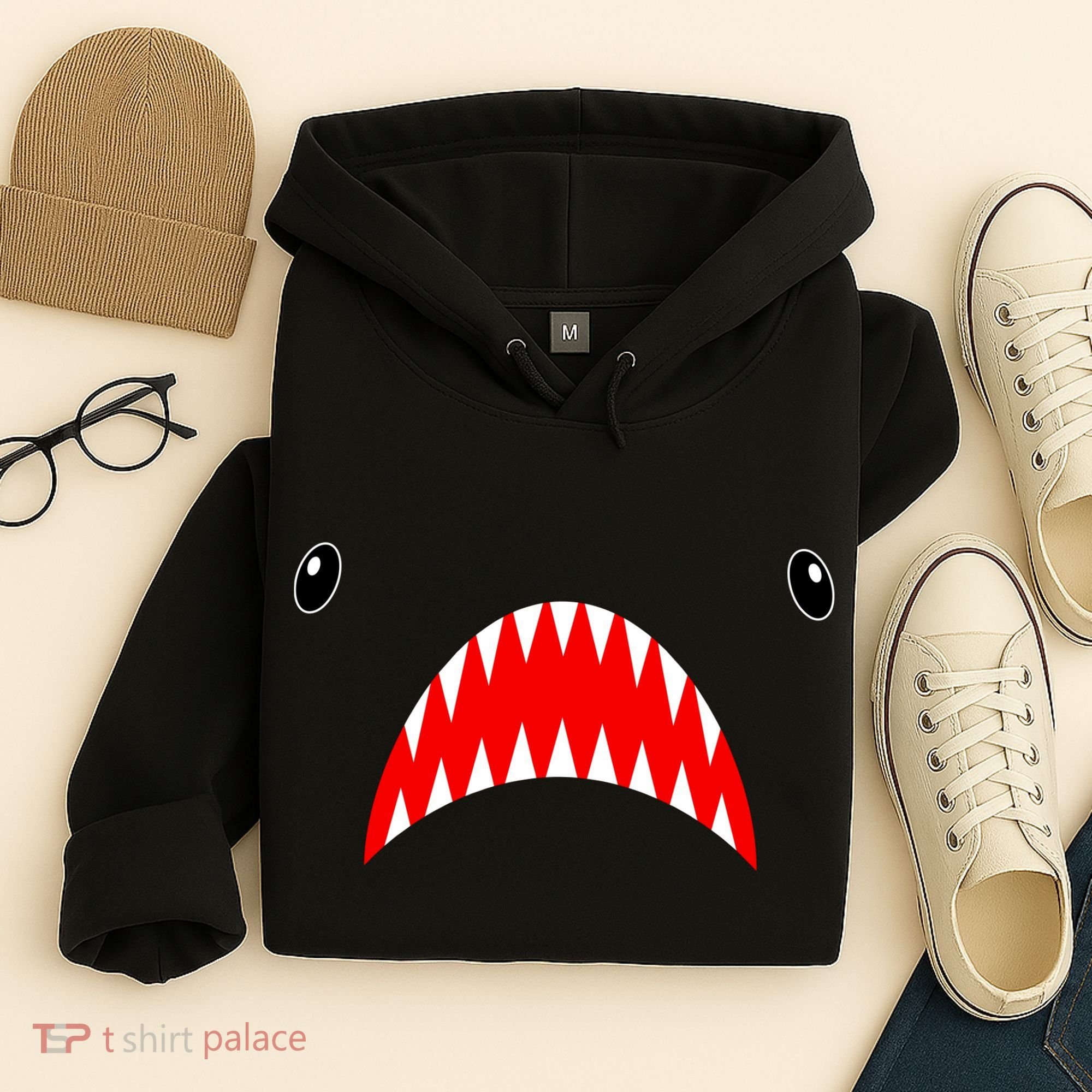Shark Face Teeth Big Week Costume Hoodie