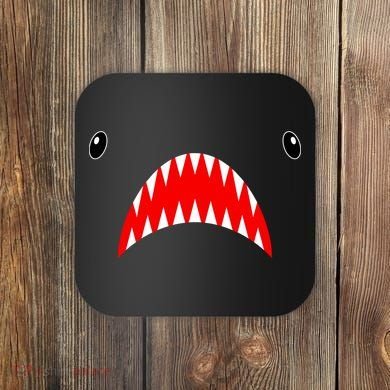 Shark Face Teeth Big Week Costume Coaster