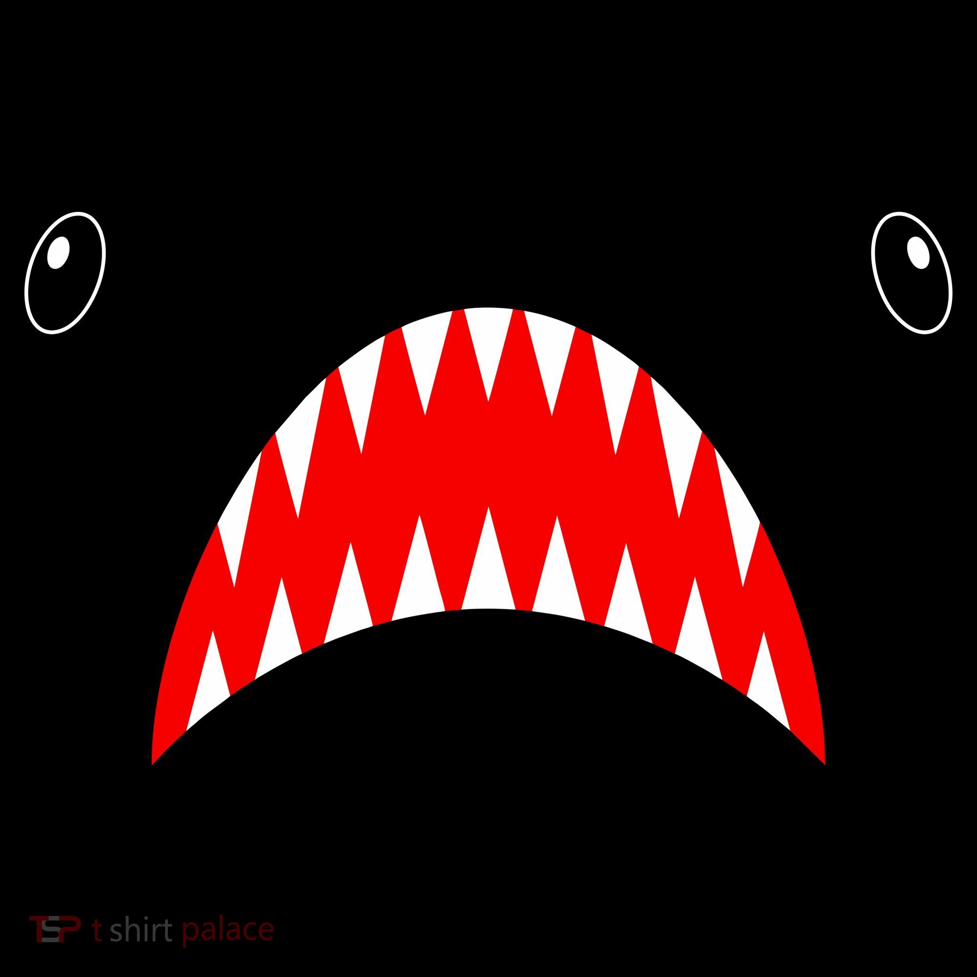 Shark Face Teeth Big Week Costume Polo