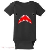 Shark Face Teeth Big Week Costume Baby Bodysuit thumb 0