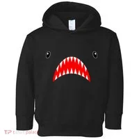 Shark Face Teeth Big Week Costume Toddler Hoodie thumb 0