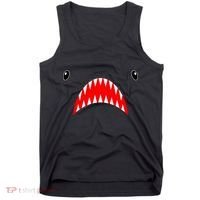 Shark Face Teeth Big Week Costume Tank Top thumb 0