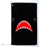 Shark Face Teeth Big Week Costume Golf Towel thumb 0