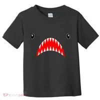 Shark Face Teeth Big Week Costume Toddler T-Shirt thumb 0