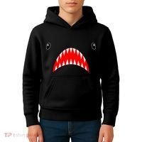 Shark Face Teeth Big Week Costume Kids Hoodie thumb 4
