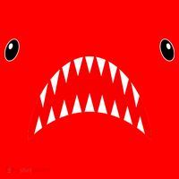Shark Face Teeth Big Week Costume Santa Hat thumb 1