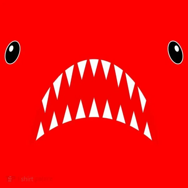 Shark Face Teeth Big Week Costume Santa Hat