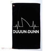 Shark Heartbeat Pulse Duuun-Dunn Golf Towel thumb 0