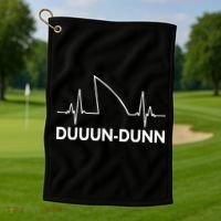 Shark Heartbeat Pulse Duuun-Dunn Golf Towel thumb 1