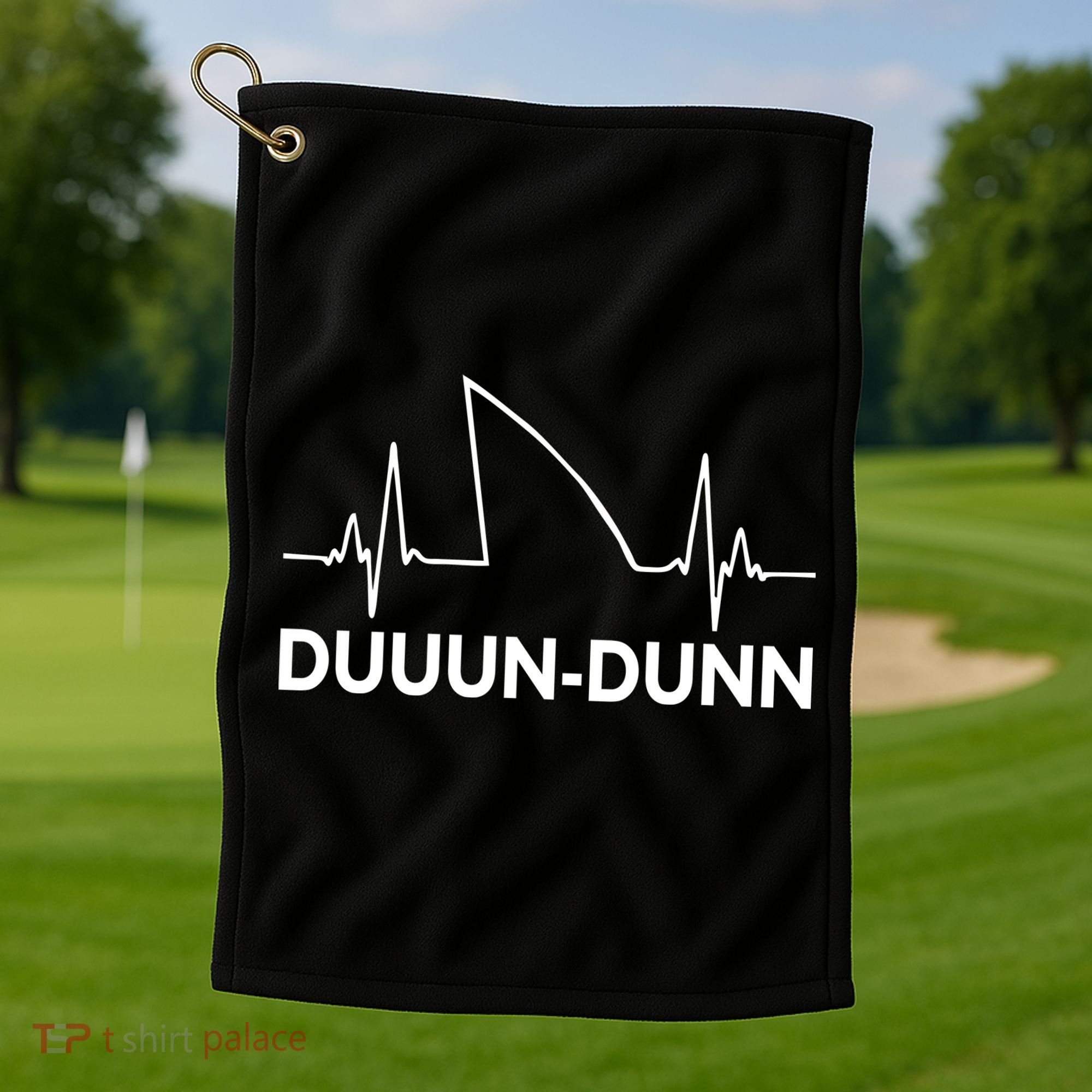 Shark Heartbeat Pulse Duuun-Dunn Golf Towel