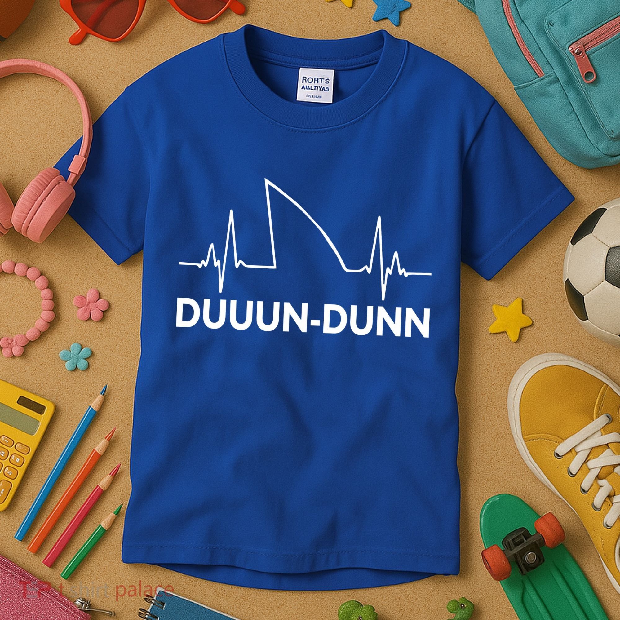 Shark Heartbeat Pulse Duuun-Dunn Kids T-Shirt