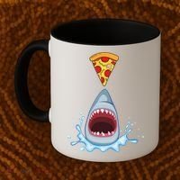 Shark Pizza Attack Coffee Mug thumb 2