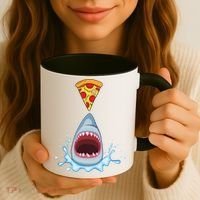 Shark Pizza Attack Coffee Mug thumb 3