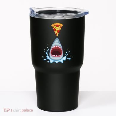 Shark Pizza Attack Tumbler