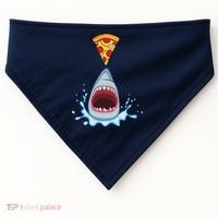 Shark Pizza Attack USA-Made Doggie Bandana thumb 0