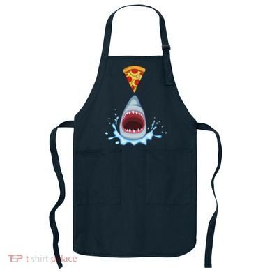 Shark Pizza Attack Apron