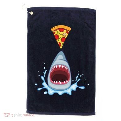 Shark Pizza Attack Golf Towel
