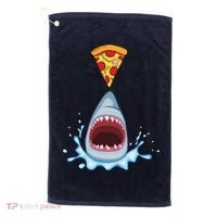Shark Pizza Attack Golf Towel thumb 0