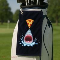 Shark Pizza Attack Golf Towel thumb 2