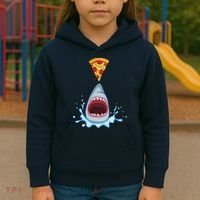 Shark Pizza Attack Kids Hoodie thumb 3