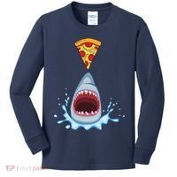 Shark Pizza Attack Kids Long Sleeve Shirt thumb 0