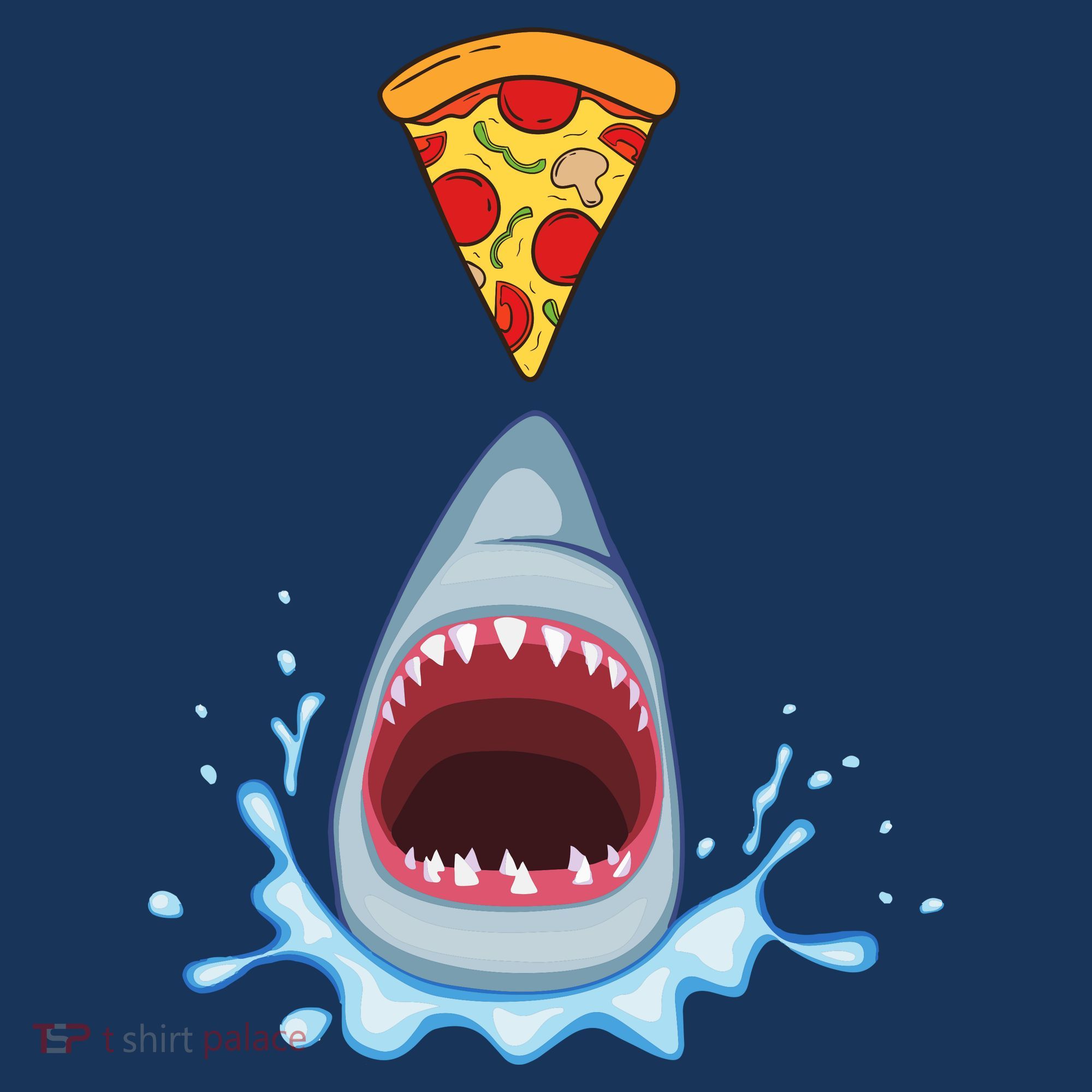 Shark Pizza Attack Kids Long Sleeve Shirt