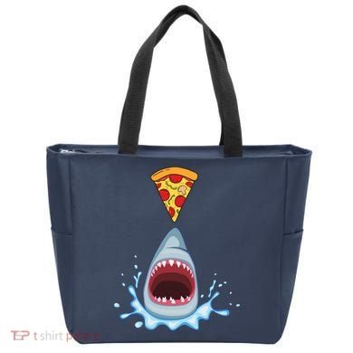 Shark Pizza Attack Tote Bag