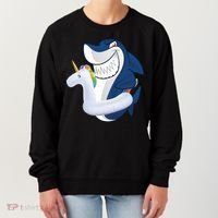Shark Unicorn Float Pool Party Women's Sweatshirt thumb 0