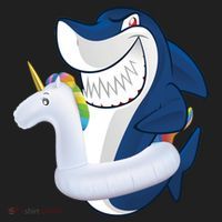 Shark Unicorn Float Pool Party Women's Sweatshirt thumb 2