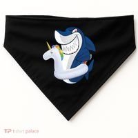 Shark Unicorn Float Pool Party USA-Made Doggie Bandana thumb 0