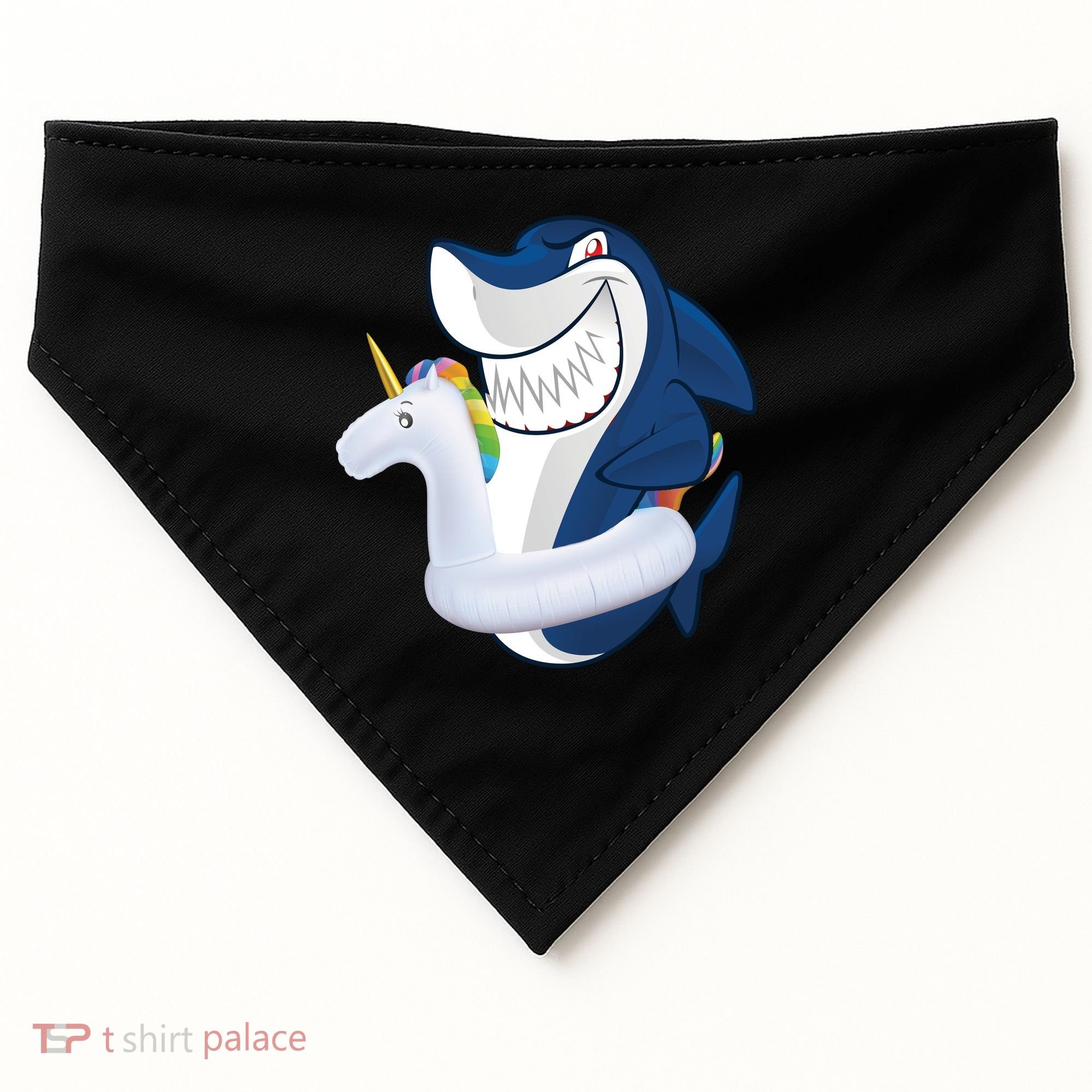 Shark Unicorn Float Pool Party USA-Made Doggie Bandana