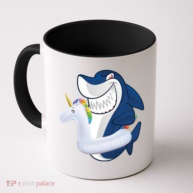 Shark Unicorn Float Pool Party Coffee Mug