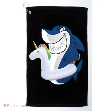 Shark Unicorn Float Pool Party Golf Towel