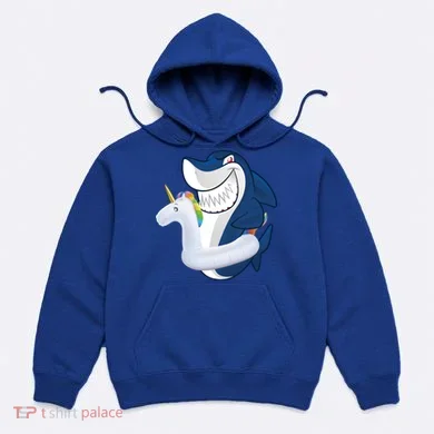 Shark Unicorn Float Pool Party Hoodie