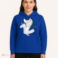 Shark Unicorn Float Pool Party Hoodie thumb 5