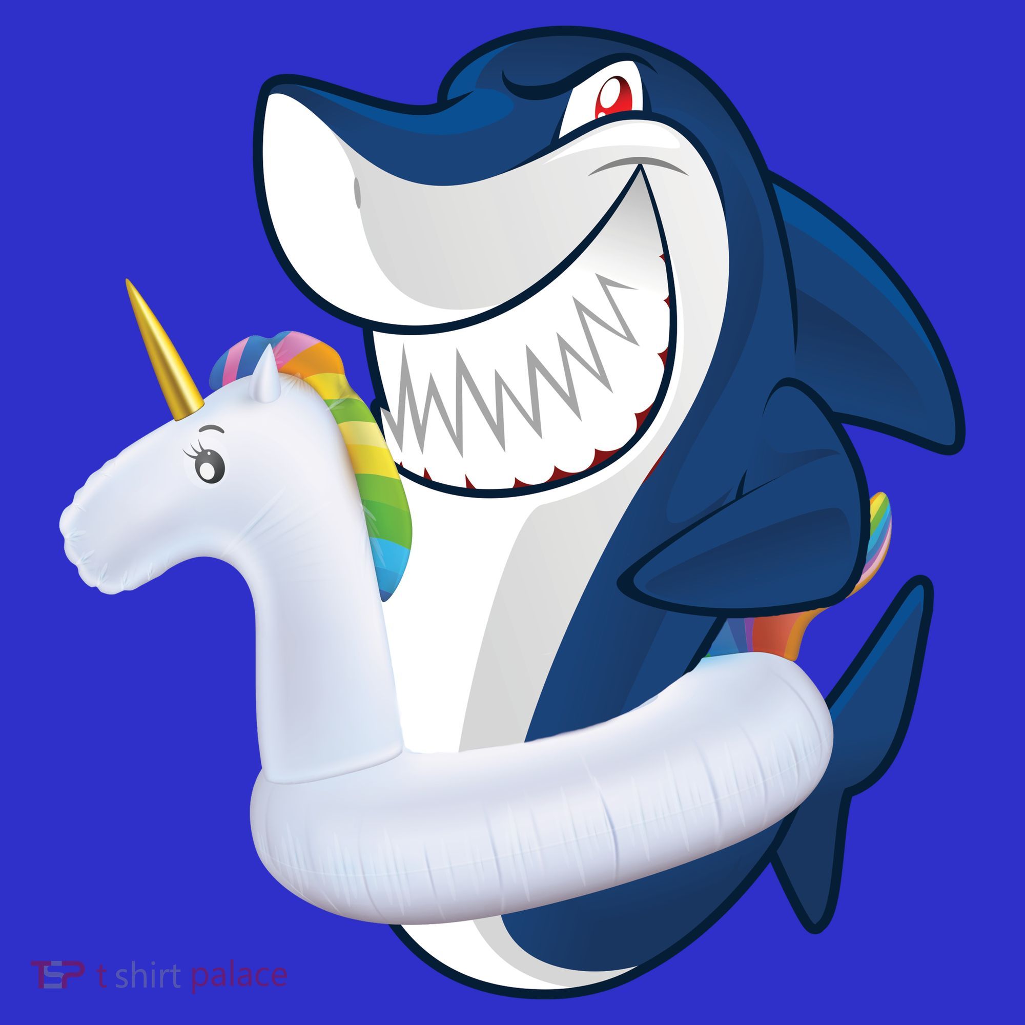 Shark Unicorn Float Pool Party Hoodie
