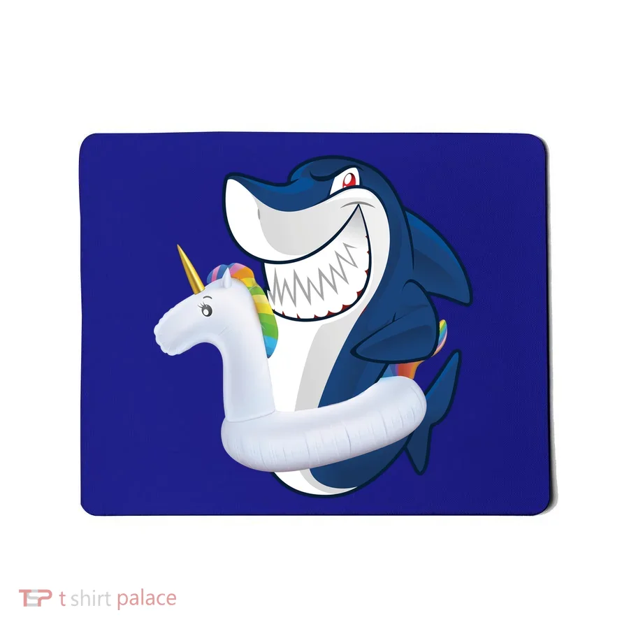 Shark Unicorn Float Pool Party Mousepad