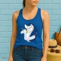 Shark Unicorn Float Pool Party Women's Tank Top thumb 2