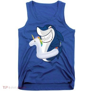 Shark Unicorn Float Pool Party Tank Top