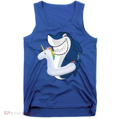 Shark Unicorn Float Pool Party Tank Top