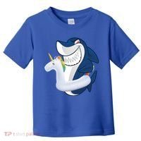 Shark Unicorn Float Pool Party Toddler T-Shirt thumb 0