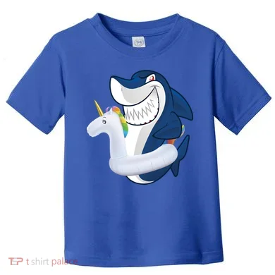 Shark Unicorn Float Pool Party Toddler T-Shirt