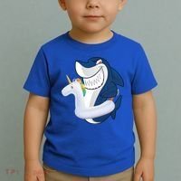 Shark Unicorn Float Pool Party Toddler T-Shirt thumb 2