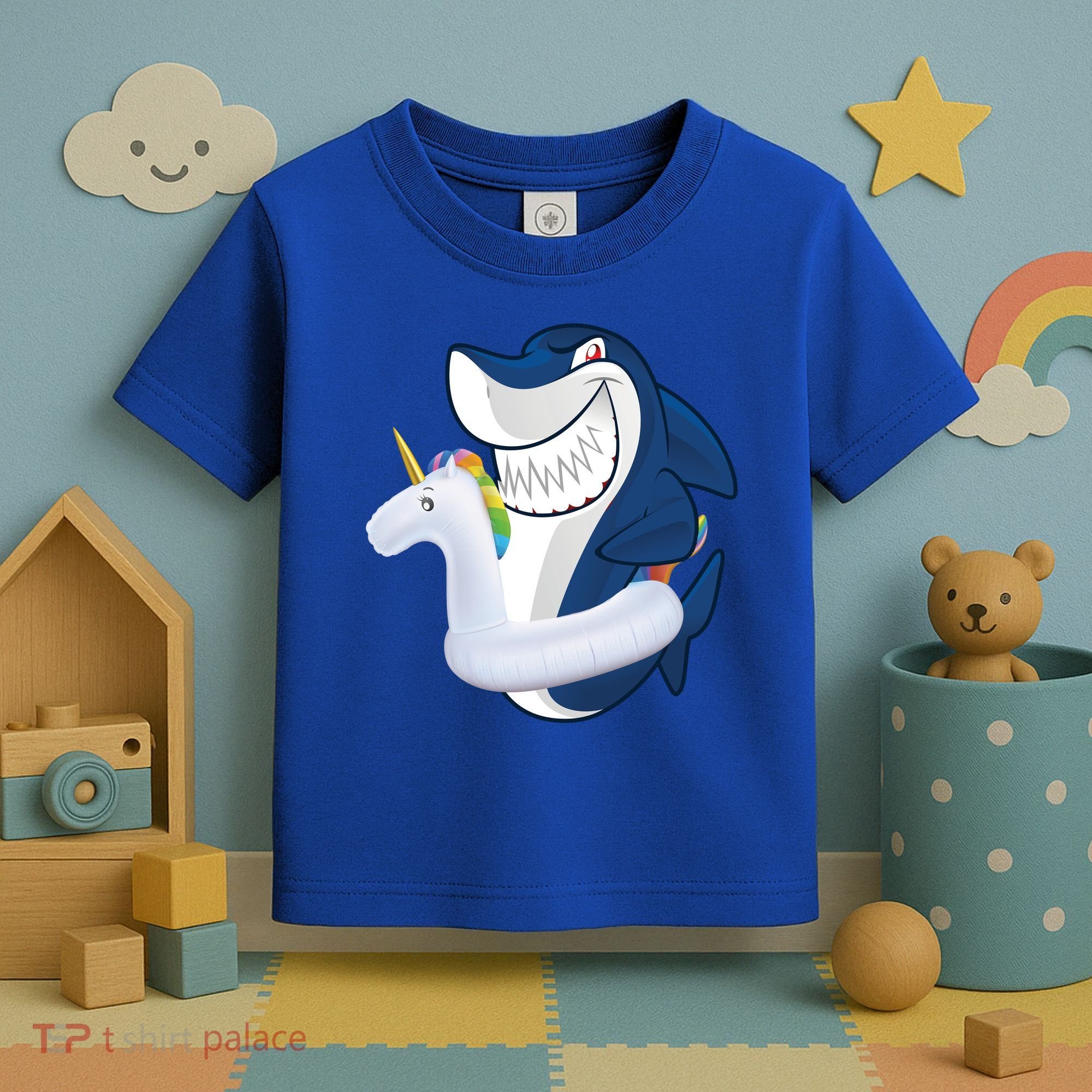 Shark Unicorn Float Pool Party Toddler T-Shirt