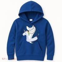 Shark Unicorn Float Pool Party Kids Hoodie thumb 0