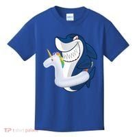 Shark Unicorn Float Pool Party Kids T-Shirt thumb 0