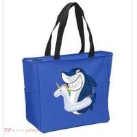 Shark Unicorn Float Pool Party Tote Bag thumb 2