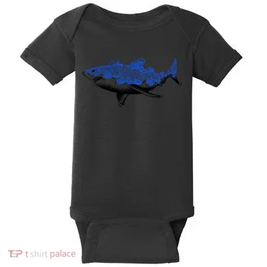 Shark Wave Baby Bodysuit